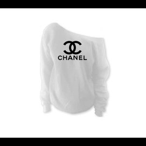 NWOT COCO White off shoulder sweatshirt